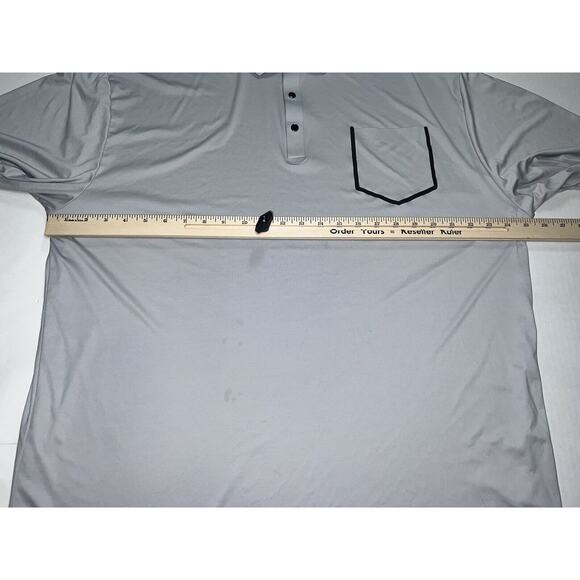 Tiger Woods Platinum Polo Shirt Mens Size XXL Gray Dri-Fit Golf Snap Button READ - Picture 11 of 16